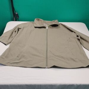 D&co Women's Olive Green Shirt Jacket Top Size 2XP